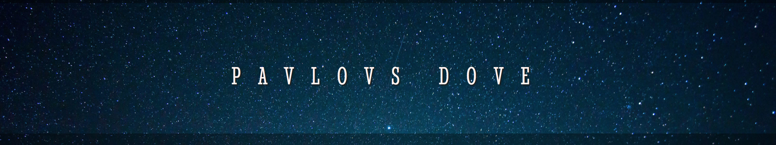 A constellation of stars. Website title 